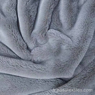 Tissu en peluche PV tricoté en chaîne 100 % polyester